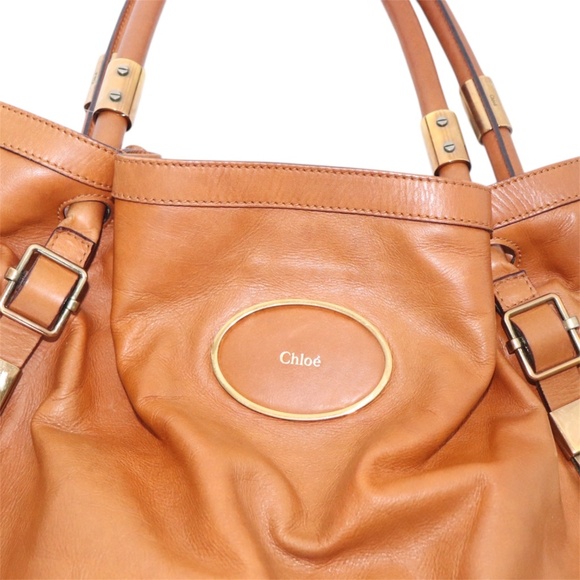 Chloé- Victoria Leather Tote Handbag Vintage - Picture 4 of 13